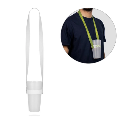 
                                                OXFORD. Sublimation lanyard in recycled polyester (100% rPET) with elasticated sublimation cup holder
                                                