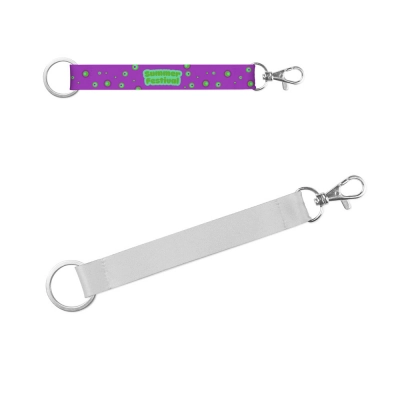 
                                                WALSALL. Short lanyard for sublimation printing, made from recycled polyester (100% rPET) with standard ring and carabiner clip
                                                