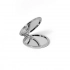 FREYA. Double-sided round mirror with matte PU exterior