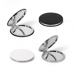 FREYA. Double-sided round mirror with matte PU exterior