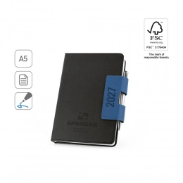 SPENSER A5. Ежедневник формата A5 с твердой обложкой из PU.