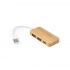 Хаб с 2 портами USB-A и 1 портом USB-C из бамбука MOSER