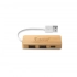 Хаб с 2 портами USB-A и 1 портом USB-C из бамбука MOSER