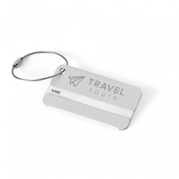 EMIL. Aluminium luggage tag