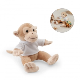 Плюшевая игрушка в форме обезьянки в футболке MONKY