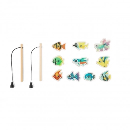FISHY. Рыбалка: игра с 10 деревянными рыбками, идеальная для детей