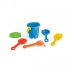 ВАЛЬЯРТА. Пляжное ведро из полипропилена с 5 аксессуарами: 3 лопатки, 1 грабли, 1 рыбка или 1 краб ВАЛЬЯРТА. Пляжное ведро из полипропилена с 5 аксессуарами: 3 лопатки, 1 грабли, 1 рыбка или 1 краб