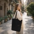 Shopper/Backpack Superbag Transformer with Zipper and Two Compartments (Black)