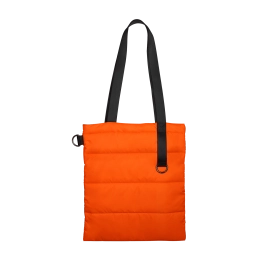 Шоппер Superbag Bubble, стёганый, без застёжки (оранжевый с черным)