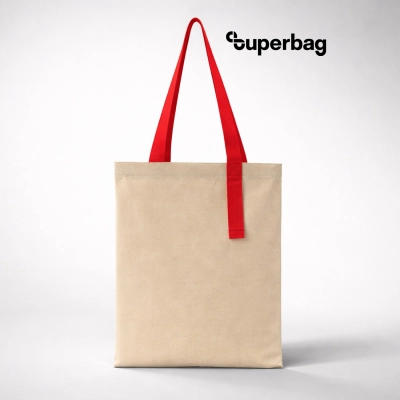 
                                                Shopper Superbag Light with Internal Half-Ring Fastening (Uncolored with Red)
                                                