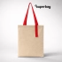 Shopper Superbag Light with Internal Half-Ring Fastening (Uncolored with Red)