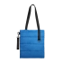 Шоппер Superbag Bubble, стёганый, без застёжки (голубой с черным)