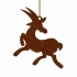 Christmas Ornament Goat (Red with Gold)