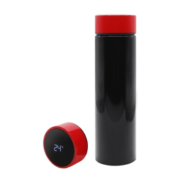 Thermos Reactor Duo Black with Temperature Sensor (Black with Red)