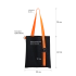 Шоппер Superbag black с ремувкой 4sb (чёрный с оранжевым)
