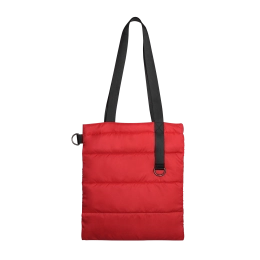 Шоппер Superbag Bubble, стёганый, без застёжки (красный с черным)