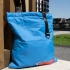 Шоппер Superbag Bubble, стёганый, без застёжки (голубой с черным)