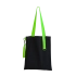 Shopper Superbag black with 4sb removable strap (black with lime green)