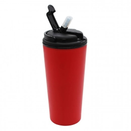 Thermal Tumbler Basic with Straw, Red Color