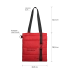 Шоппер Superbag Bubble, стёганый, без застёжки (красный с черным)