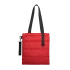 Шоппер Superbag Bubble, стёганый, без застёжки (красный с черным)