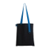 Шоппер Superbag black (чёрный с голубым)