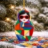 Christmas Tree Ornament Matryoshka with Mosaic (Multicolored)