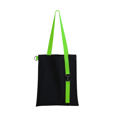 
                                                Shopper Superbag black with 4sb removable strap (black with lime green)
                                                