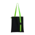 Shopper Superbag black with 4sb removable strap (black with lime green)