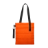 Шоппер Superbag Bubble, стёганый, без застёжки (оранжевый с черным)