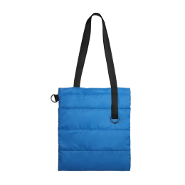 Шоппер Superbag Bubble, стёганый, без застёжки (голубой с черным)