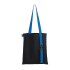 Шоппер Superbag black (чёрный с голубым)