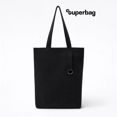 
                                                Shopper/Backpack Superbag Transformer with Zipper and Two Compartments (Black)
                                                