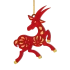 Christmas Ornament Goat (Red with Gold)