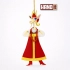 Christmas Ornament Goat in a Sarafan (Red and White)