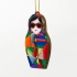 Christmas Tree Ornament Matryoshka with Mosaic (Multicolored)