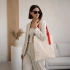 Shopper Superbag Light with Internal Half-Ring Fastening (Uncolored with Red)