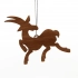 Christmas Tree Ornament Goat (Silver with Blue)