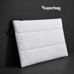 Чехол для ноутбука Superbag Bubble, стёганый, на молнии (белый)