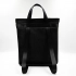 Shopper/Backpack Superbag Transformer with Zipper and Two Compartments (Black)