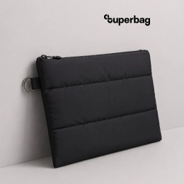 Чехол для ноутбука Superbag Bubble, стёганый, на молнии (черный)