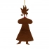 Christmas Ornament Goat in a Sarafan (Red and White)