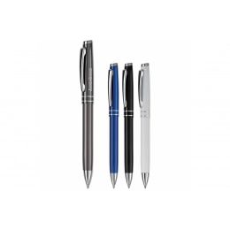 Ручка шариковая металлическая 2 полосы