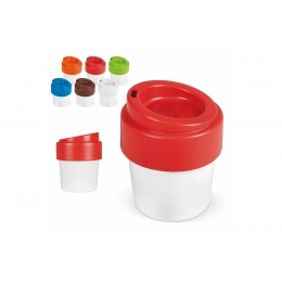 Hot-but-cool coffee cup with lid 240ml