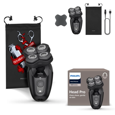 
                                                Philips Series 5000 Headshaver Wet & Dry Shaver - Бритва Philips Series 5000 для бритья головы Wet & Dry.
                                                