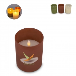 Перезаряжаемая светодиодная восковая свеча Nyelle в стекле