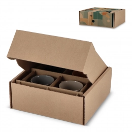 Custom made giftbox for 4 pcs mugs  24,3x24,3x9,9 cm