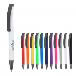 Шариковая ручка Vegas с мягким покрытием и металлическим зажимом