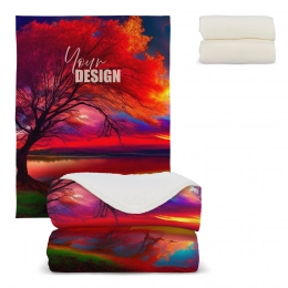 Одеяло из меха шерпа с сублимационной печатью 130x170 см 510 г/м²