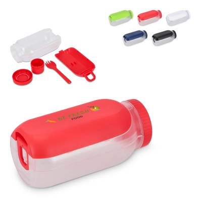 
                                                All-in-One Lunch Bowl Container with Sauce Compartment & Spoon-fork
                                                